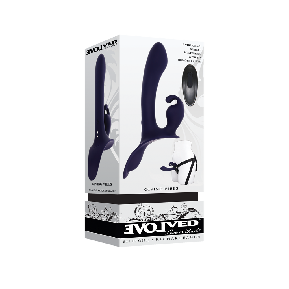 Evolved - Giving Vibes Strap-On with Remote Control