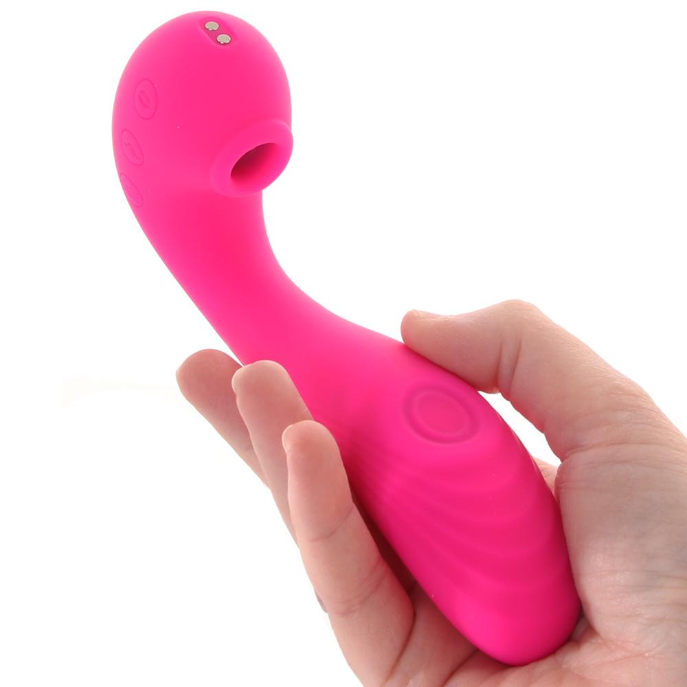 Evolved The Note G-Spot & Clitoral Thumping and Licking Silicone Vibrator - Pink