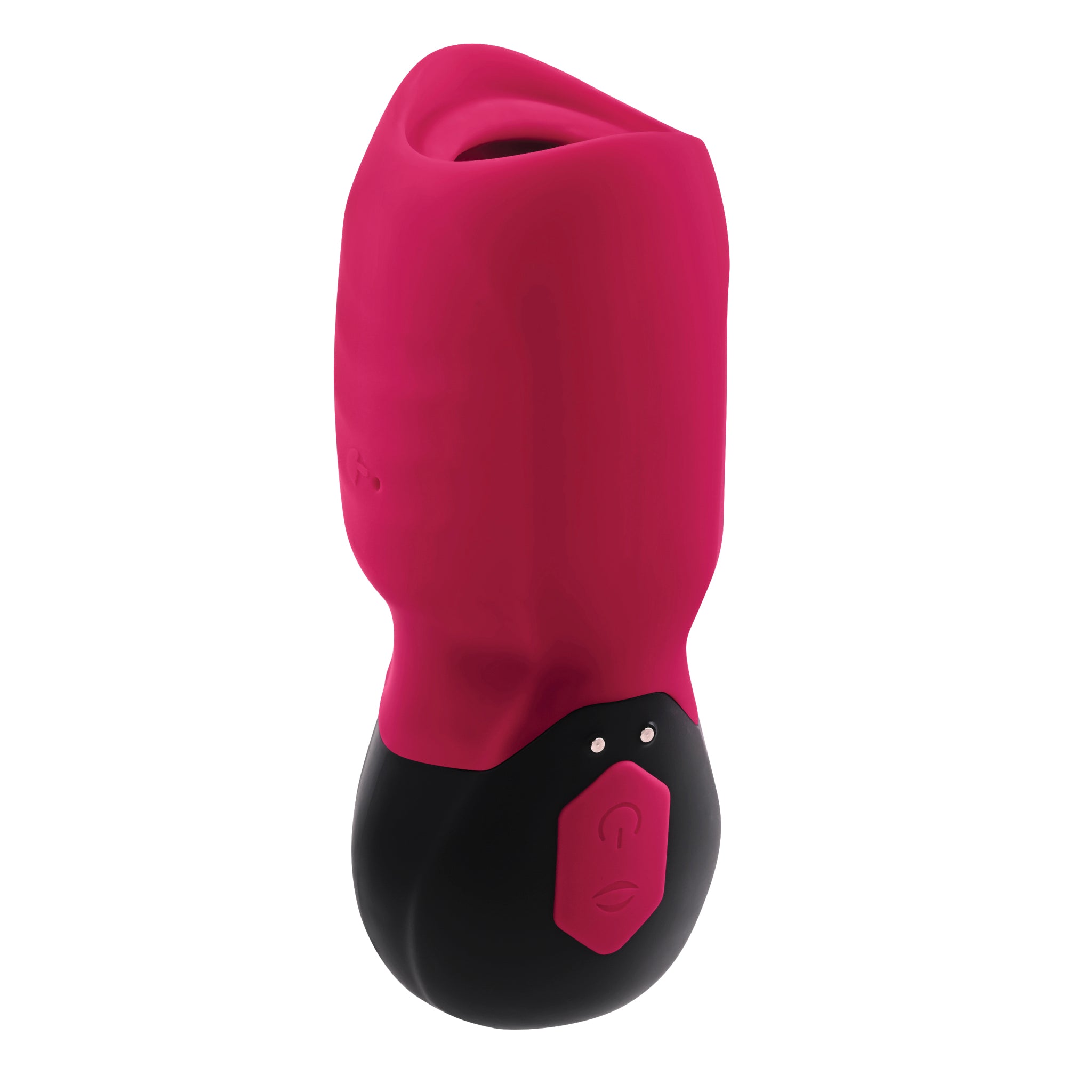 Gender X Body Kisses Dual-Sided Silicone Suction & Vibration Stimulator - Red with Black