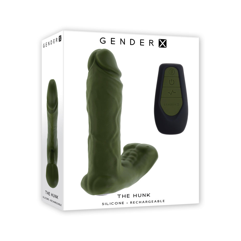 Gender X The Hunk 7 inch Vibrating Dildo with Remote Control