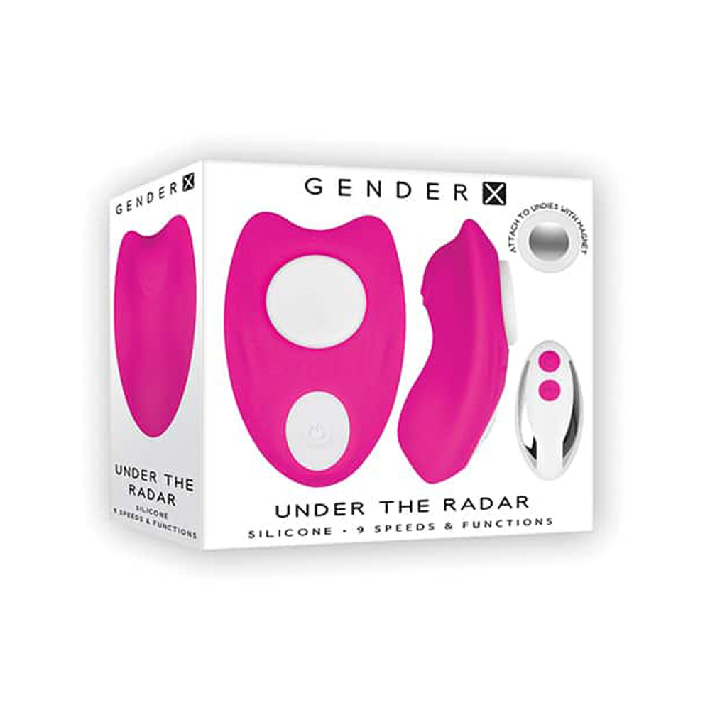 Gender X Under the Radar Magnetic 9-Speed Undie Vibrator with Remote Control - Pink