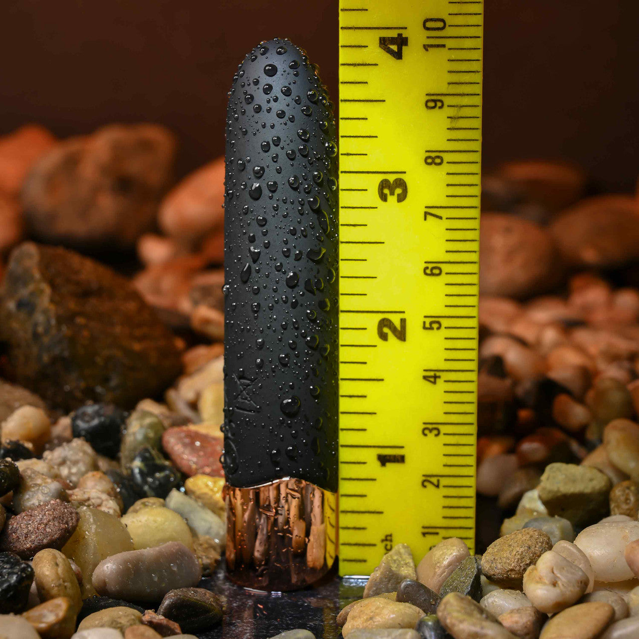 Gender X The Gold Standard Bullet Vibrator Silicone Rechargeable Waterproof - Black and Rose Gold