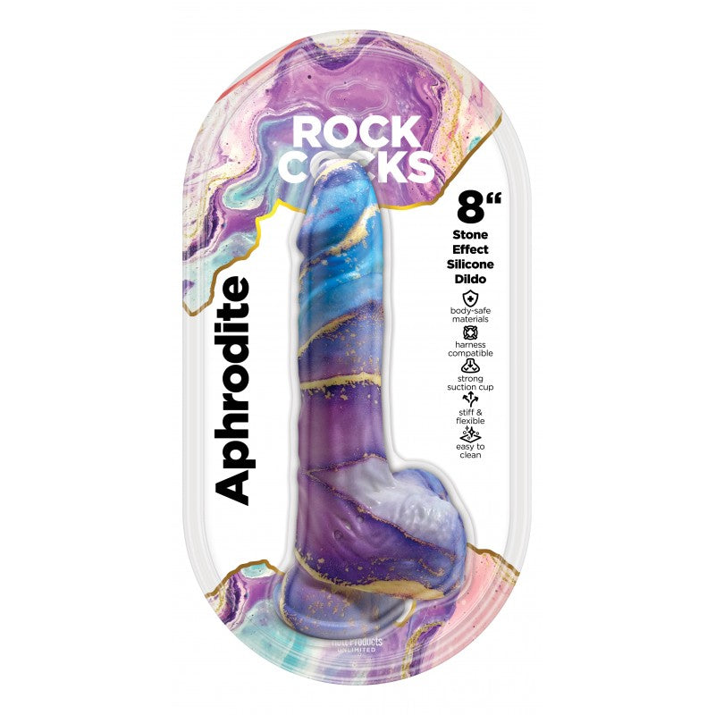 Rock Cocks Aphrodite 8 Inch Textured Dildo – Stone-Inspired with Suction Cup Base
