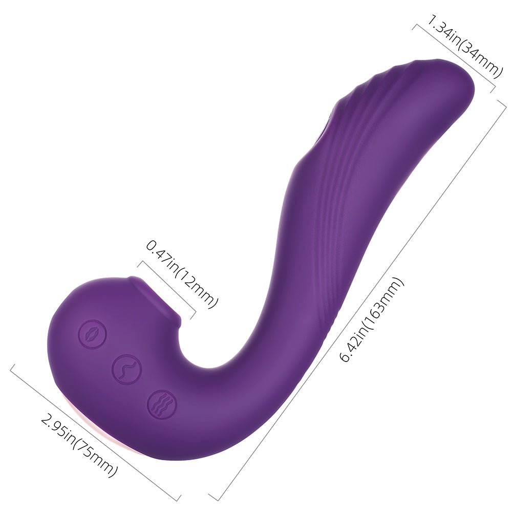Angel Triple Tease G-Spot and Clitoral Flexible Silicone Stimulator - Purple