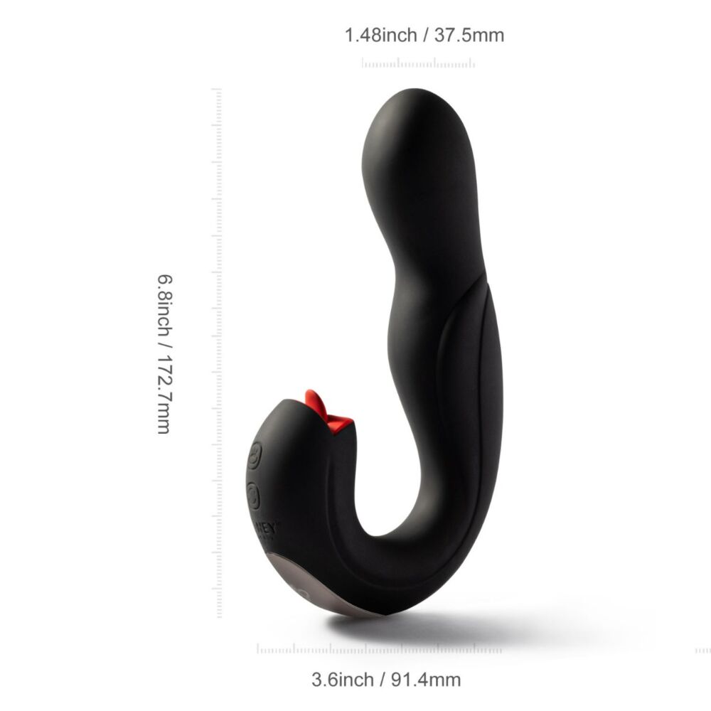 Honey Play Box Joi Pro Remote Control Rotating Head G-Spot Vibrator and Clit Licker – Black