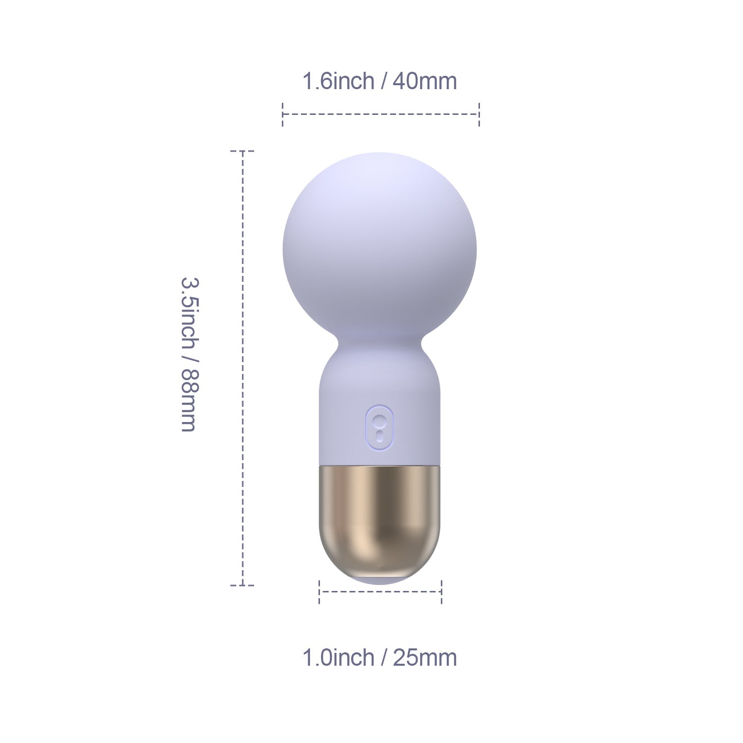 Pokewan Pocket Mini Wand Massager 9-Mode Silicone - Lavender