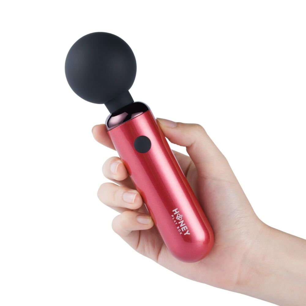 Pomi Wand Clitoral Massager 10-Mode Powerful Silicone - Red
