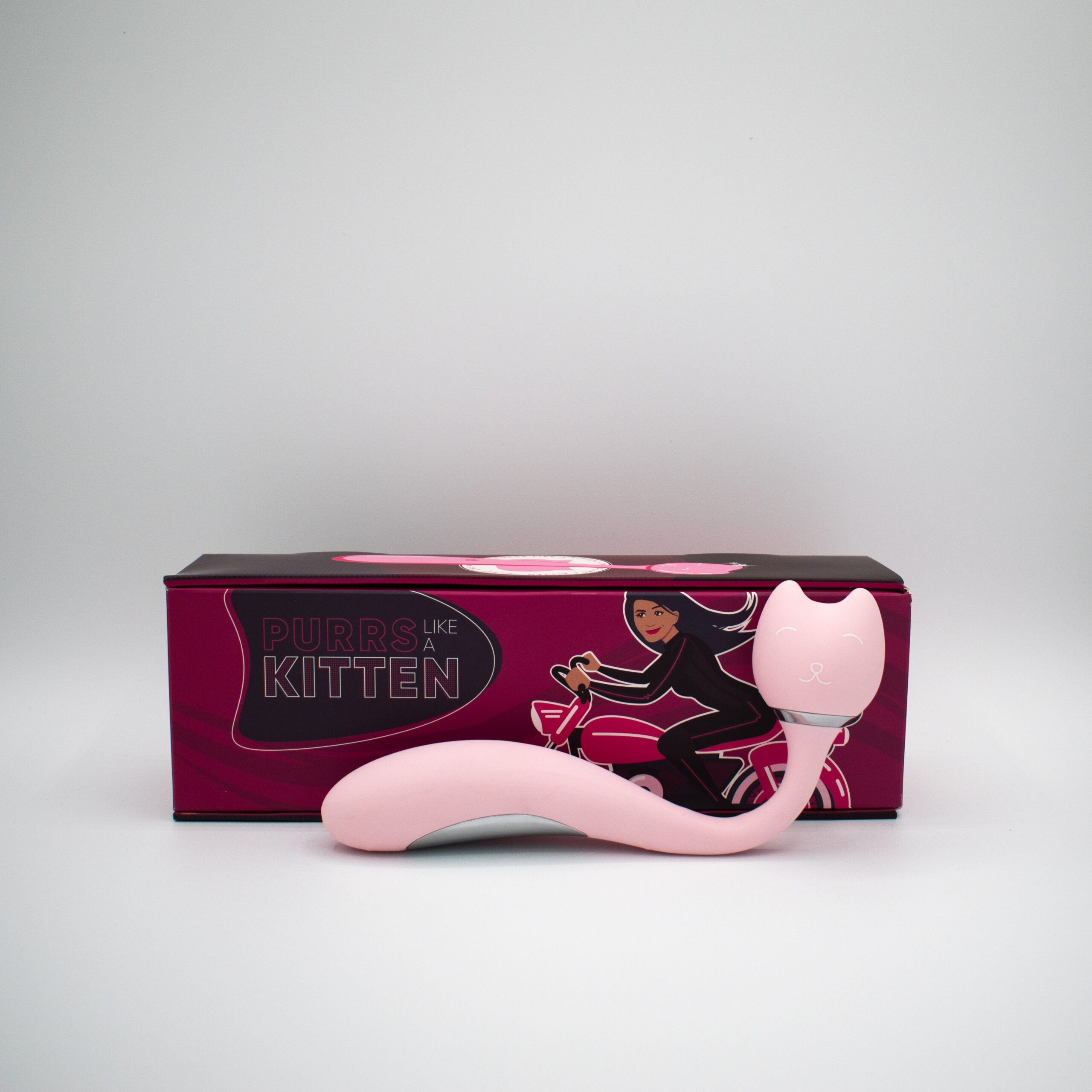 Purrs Like A Kitten Wand Massager 9-Function Silicone - Pink