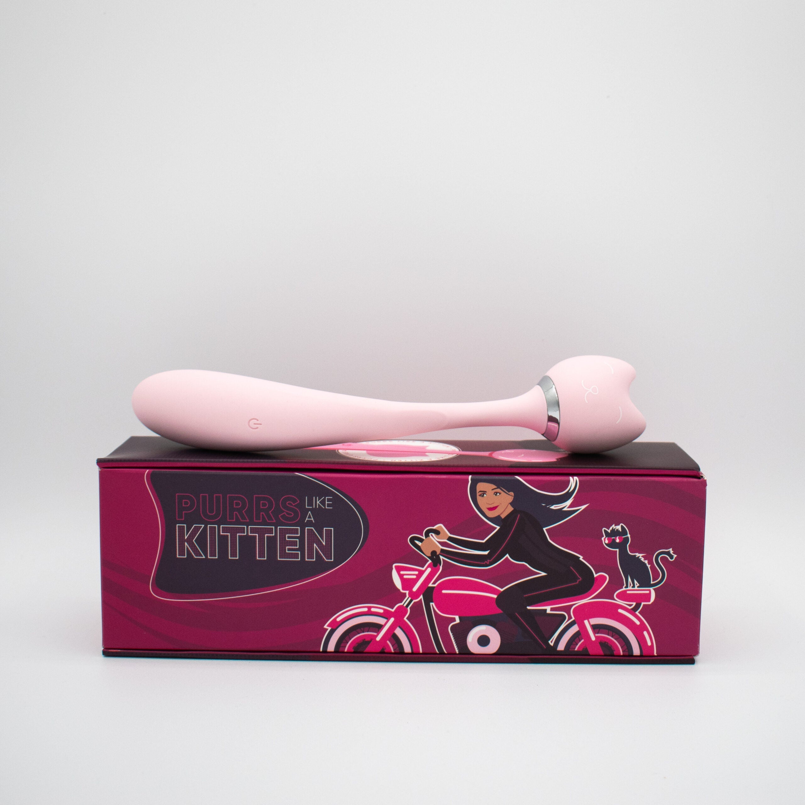 Purrs Like A Kitten Wand Massager 9-Function Silicone - Pink