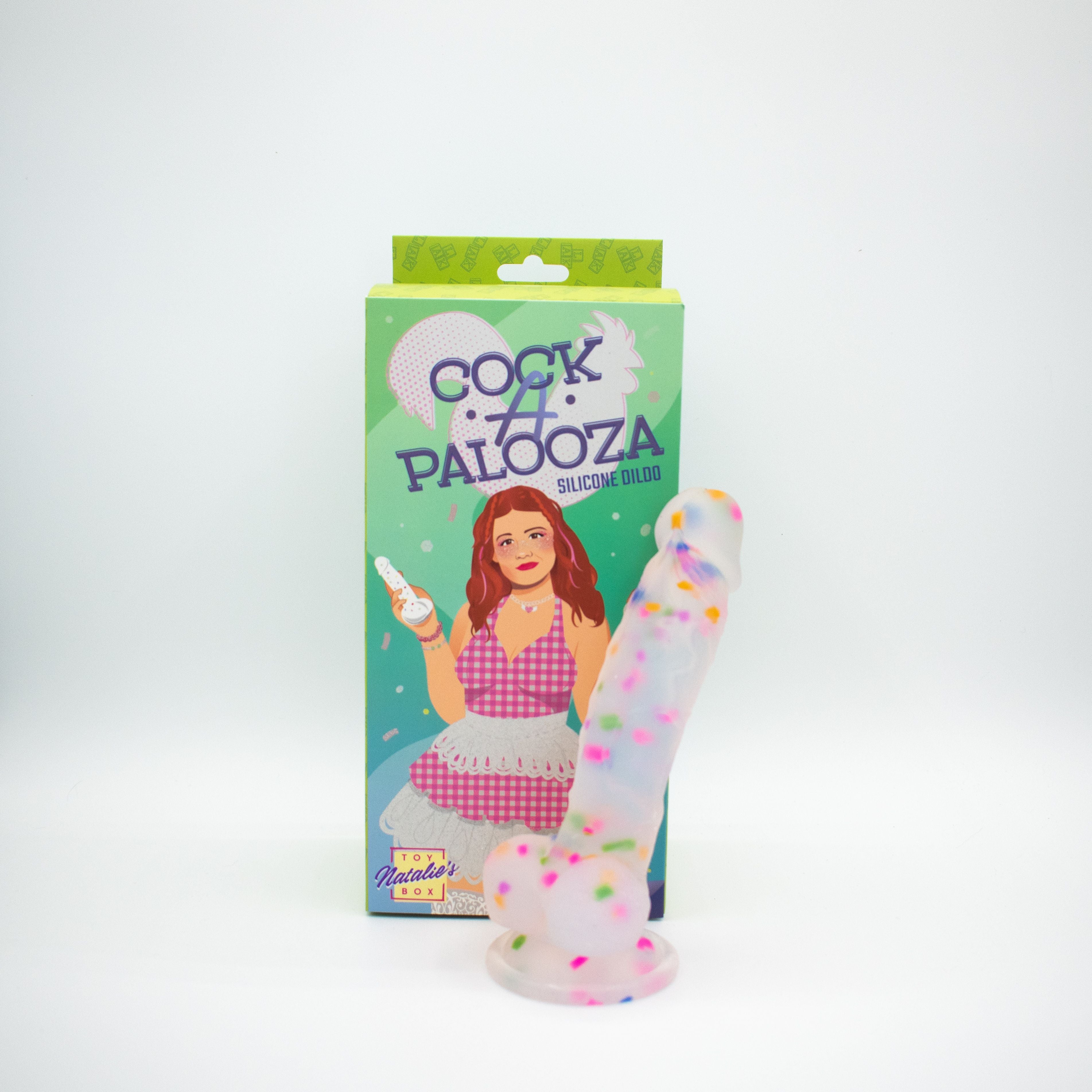 Cock-A-Palooza Confetti 5 Inch Silicone Suction Dildo