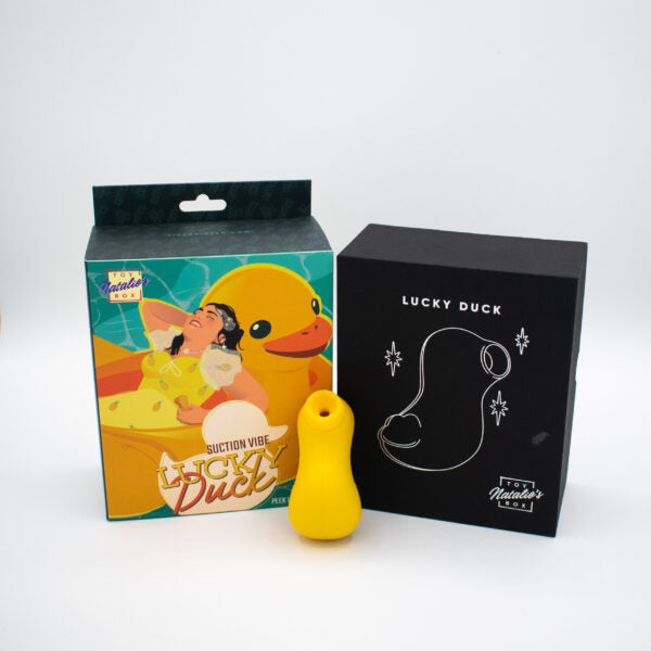 Lucky Duck Silicone Air Pulse Clitoral Suction Vibrator - Yellow
