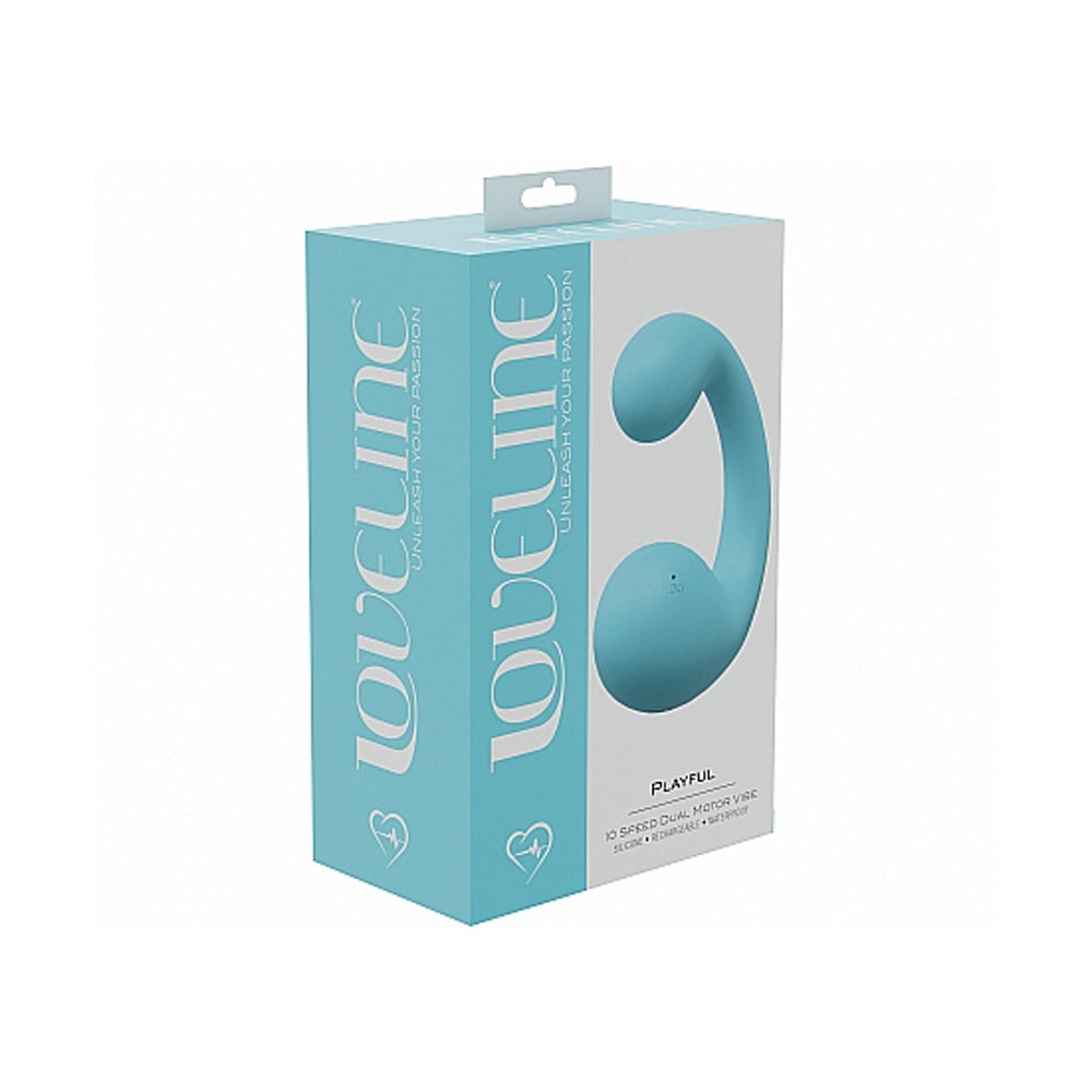 LoveLine Playful 10 Speed Dual Motor Silicone Vibrator – Blue