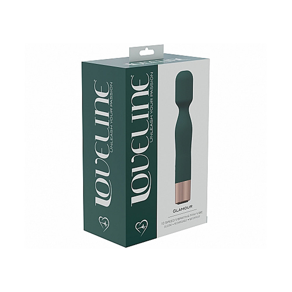 LoveLine Glamour 10-Speed Mini Wand Vibrator Silicone - Forest Green