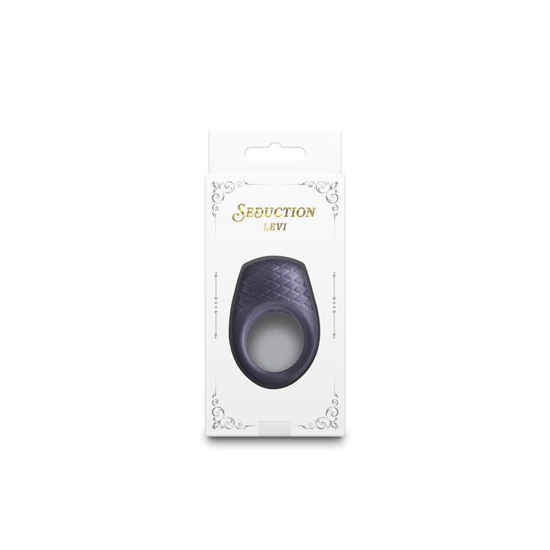 Seduction Levi Vibrating Silicone Cock Ring - Metallic Gray