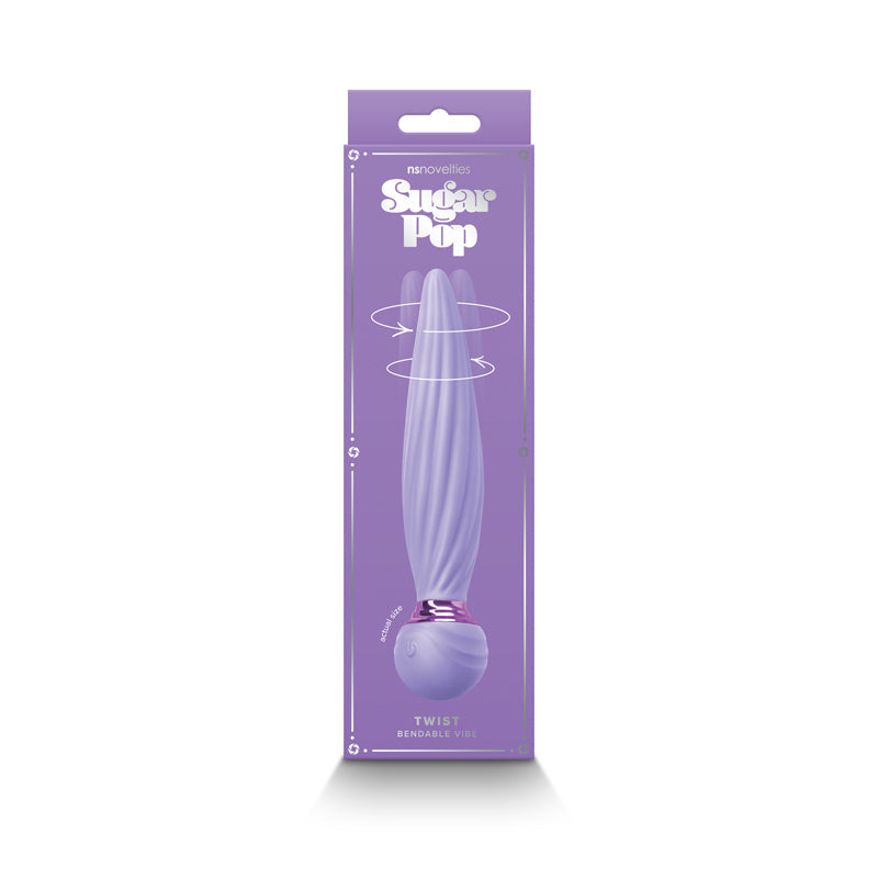 Sugar Pop Twist Gyrating Vibrator Plush Silicone - Purple
