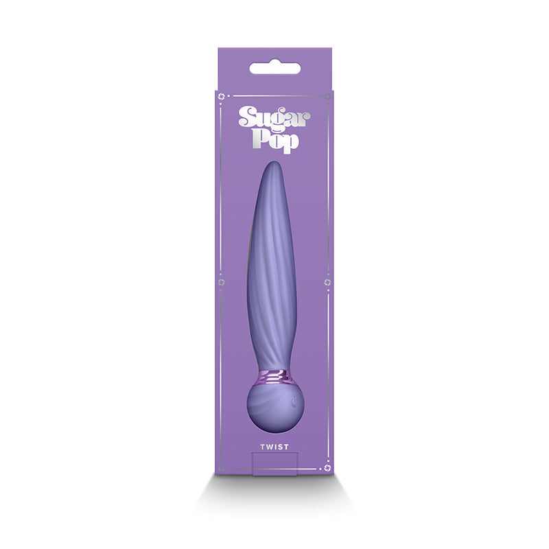 Sugar Pop Twist Gyrating Vibrator Plush Silicone - Purple