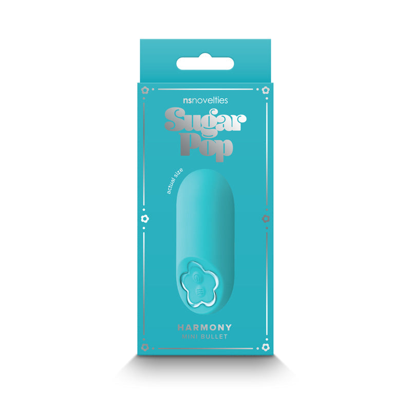 Sugar Pop Harmony Rechargeable Mini Bullet Vibrator - Teal