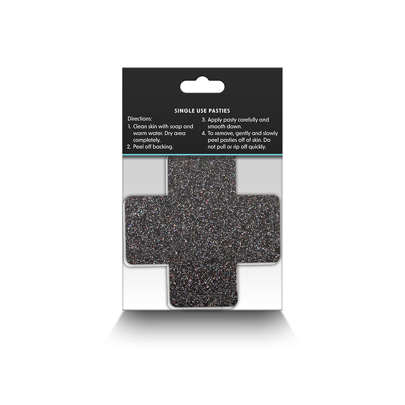 Pretty Pasties Glitter Crosses Set fo 2 - Black and Gold