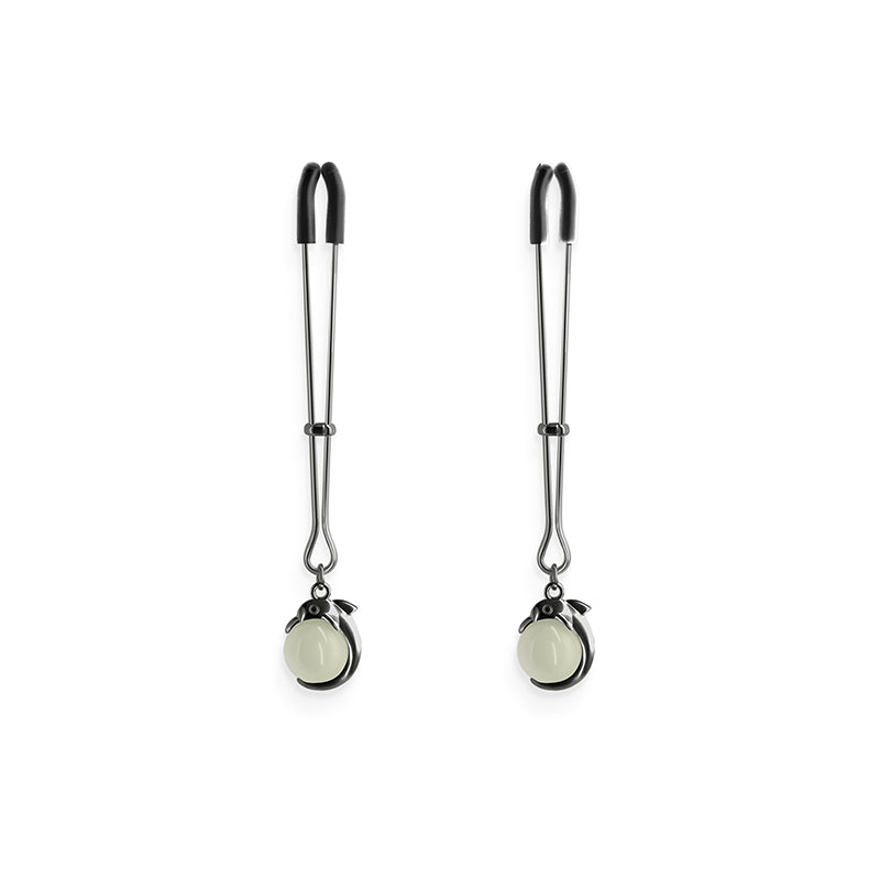 Bound Nipple Clamps G1 - Gunmetal Glow-in-the-Dark