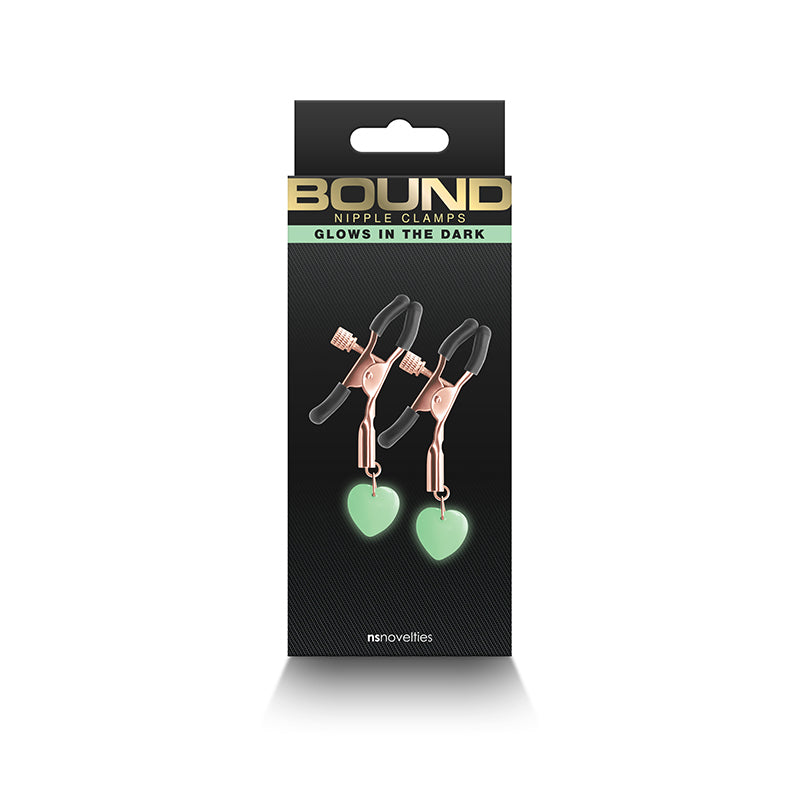 Bound Nipple Clamps G3 Rose Gold Glow-in-the-Dark