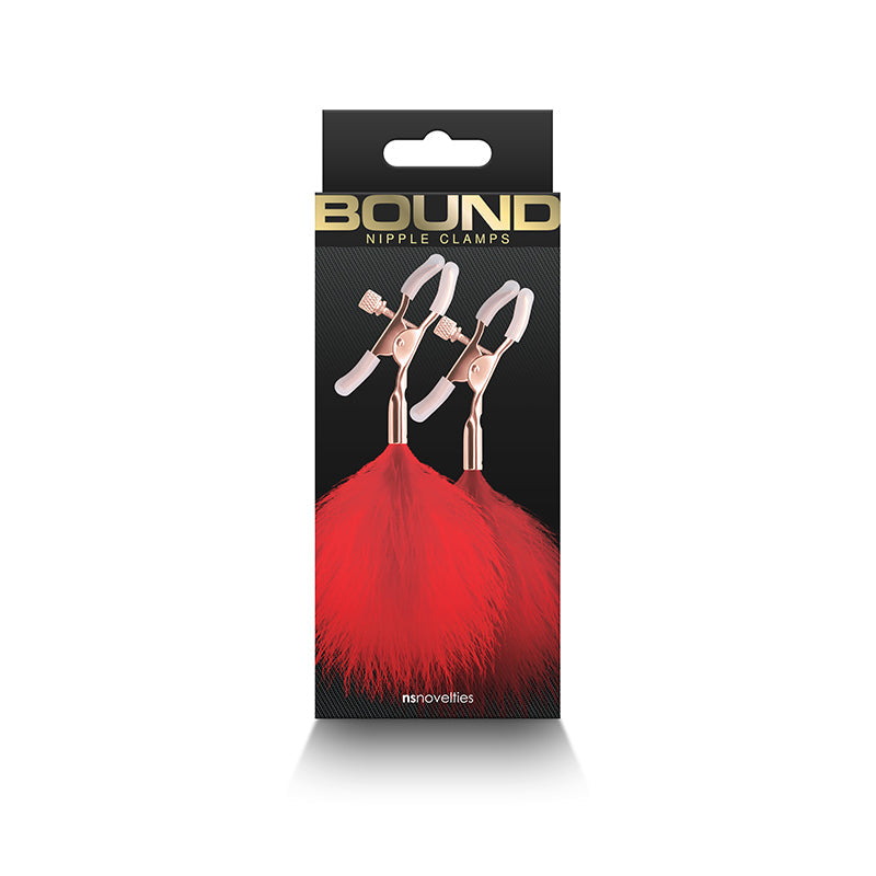Bound Nipple Clamps F1 - Red Feather