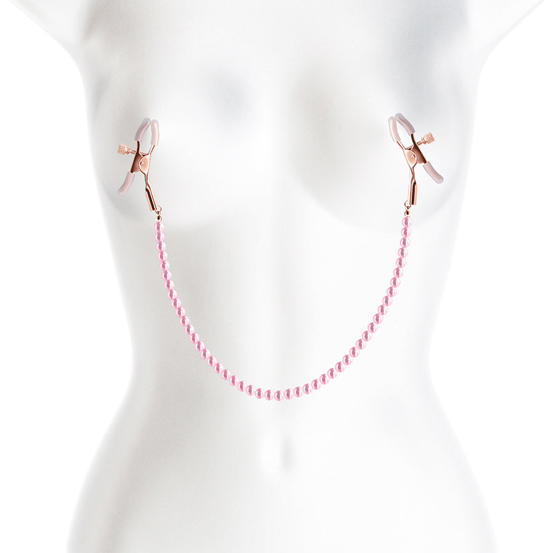 Bound Nipple Clamps DC1 - Pink Beads