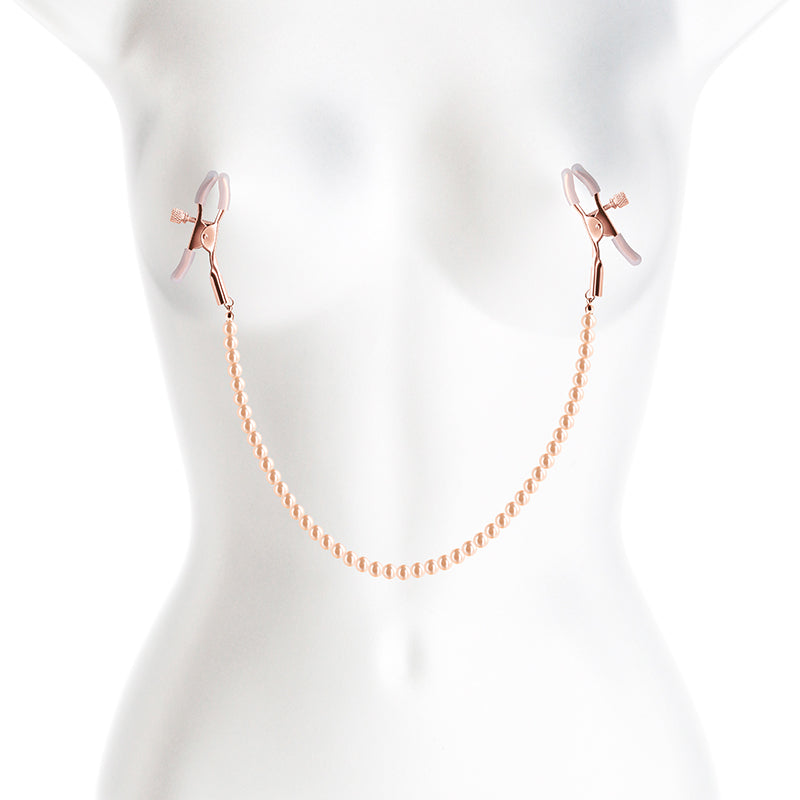 Bound Nipple Clamps DC1 - Rose Gold Beads