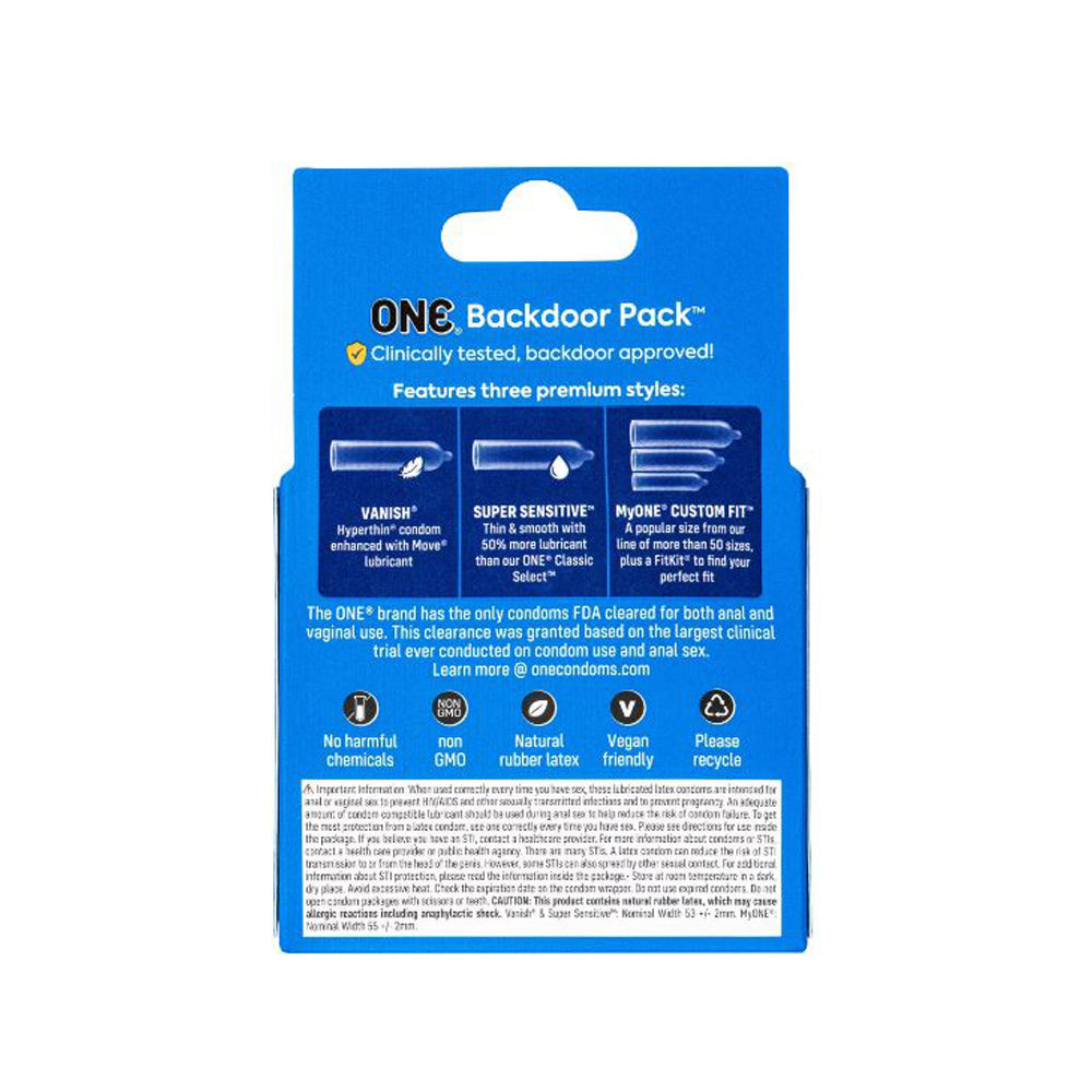 ONE Backdoor Condoms - 3-Pack