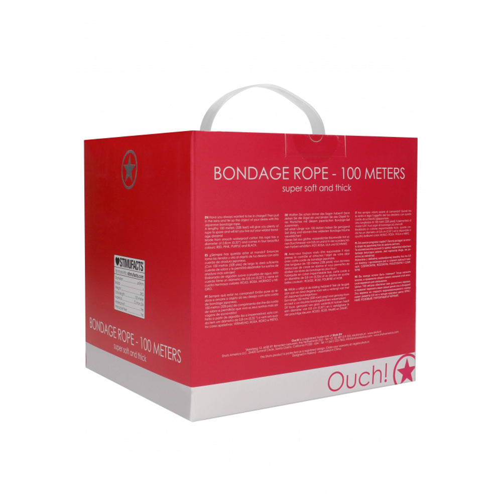 Ouch! Bondage Rope 100 Meter - Red