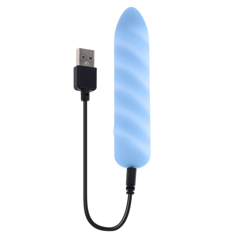 Playboy Pleasure Unicorn Vibes Flexible Bullet Vibrator - Powder Blue