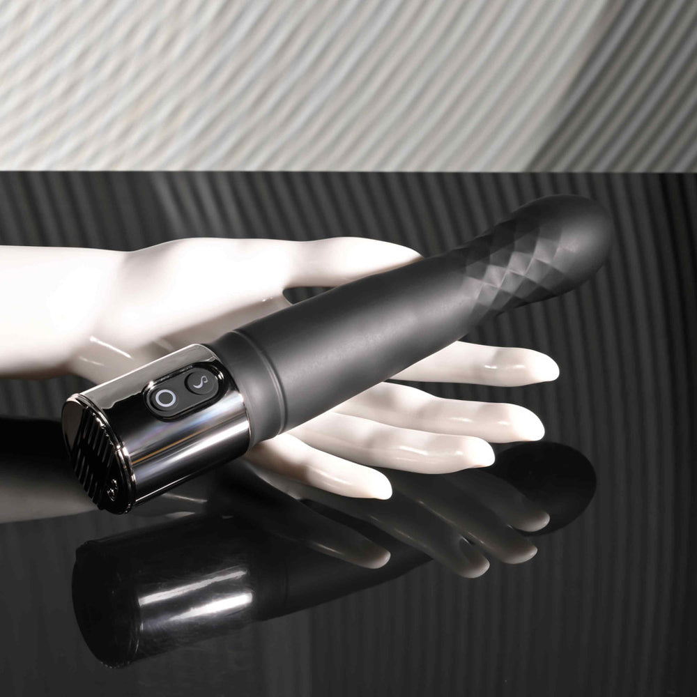 Playboy Pleasure Zone Thrusting Vibrator with Case 8.4 Inch - Black