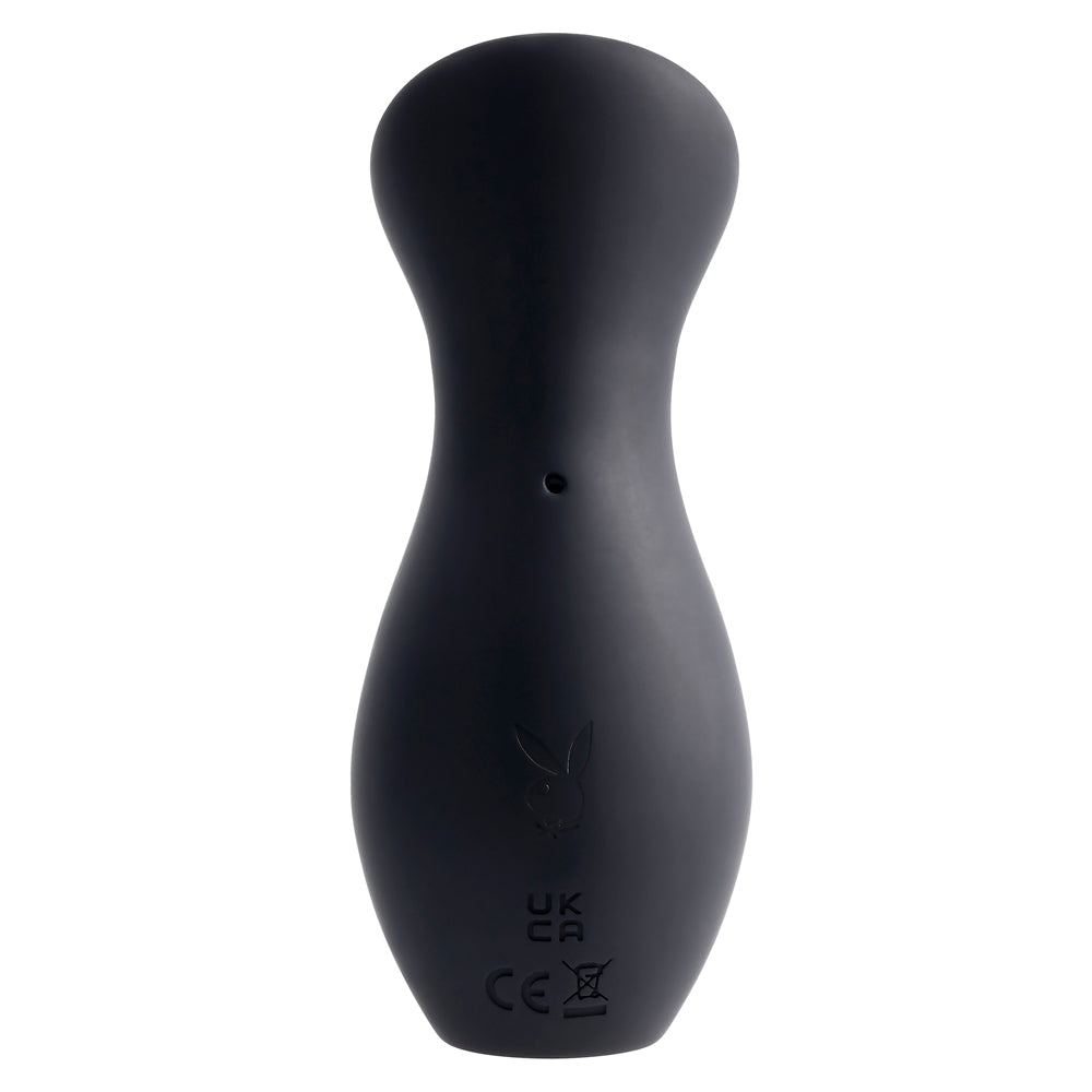 Playboy Pleasure The Jet Set Suction Clitoral Vibrator with Travel Case - Black