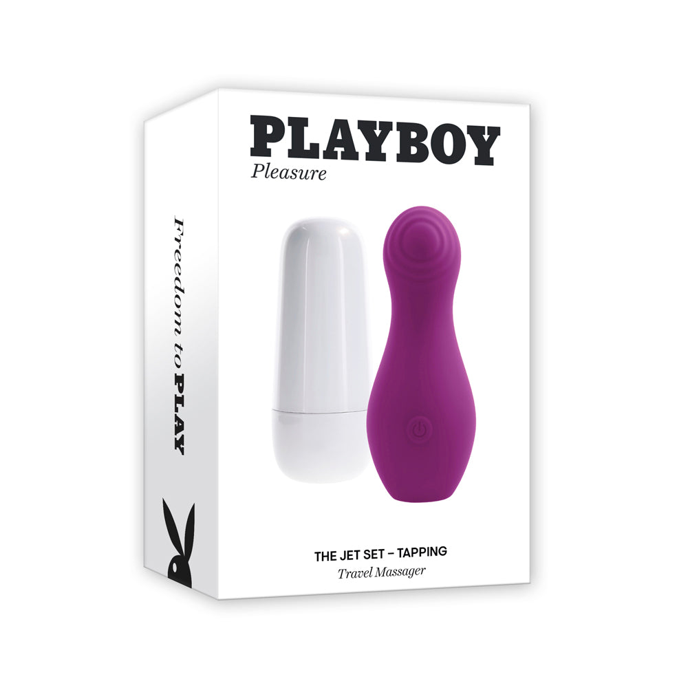 Playboy Pleasure The Jet Set Tapper Clitoral Vibrator with Travel Case - Pink