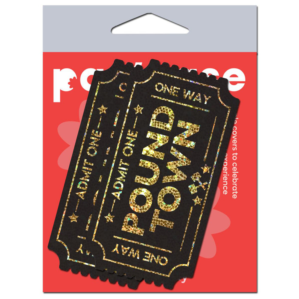Pound Town Pasties: One-Way Ticket to Pound Town - Gold Glitter