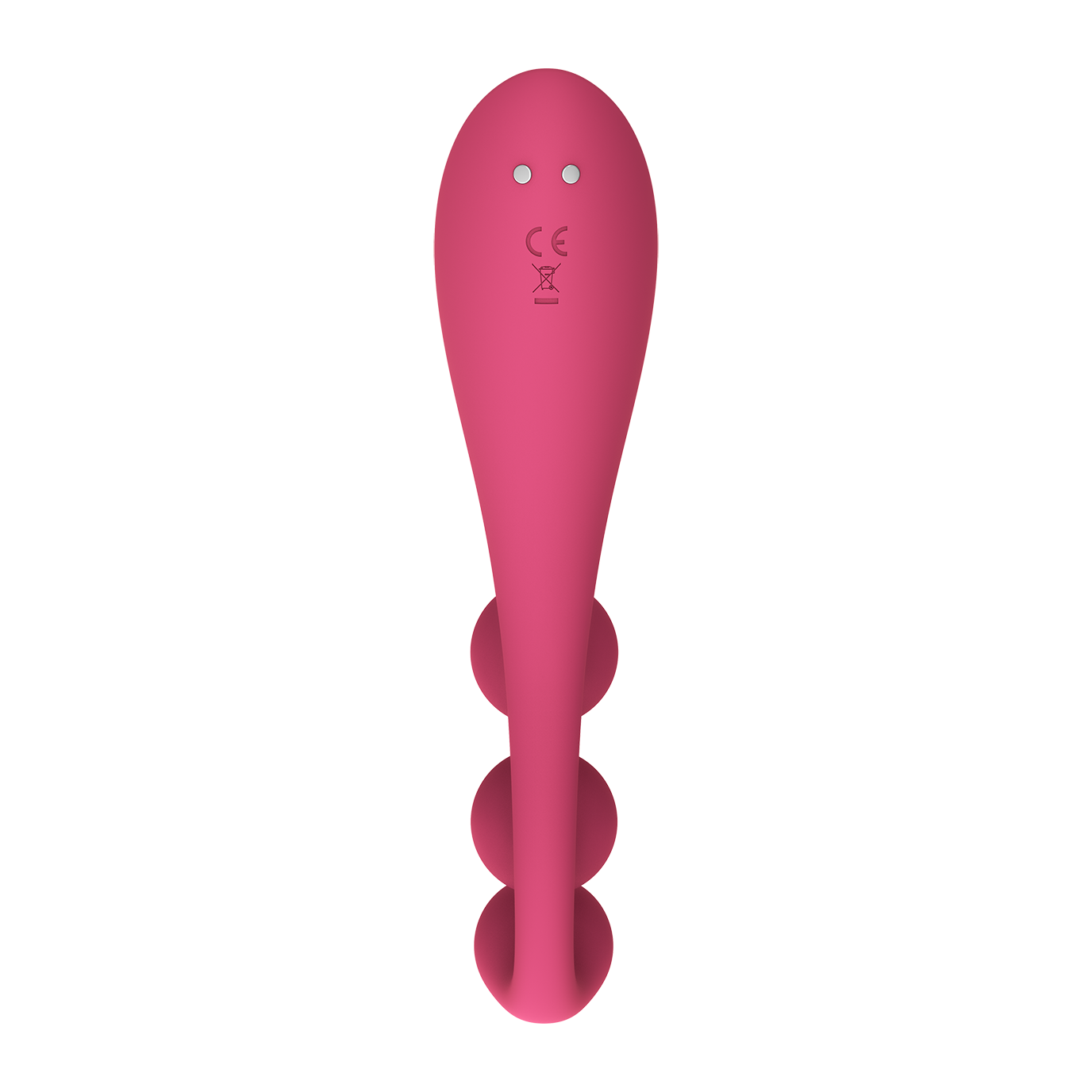 Satisfyer Tri Ball 1 Flexible Multi Vibe 8.8 Inch Rechargeable Silicone Vibrator - Red