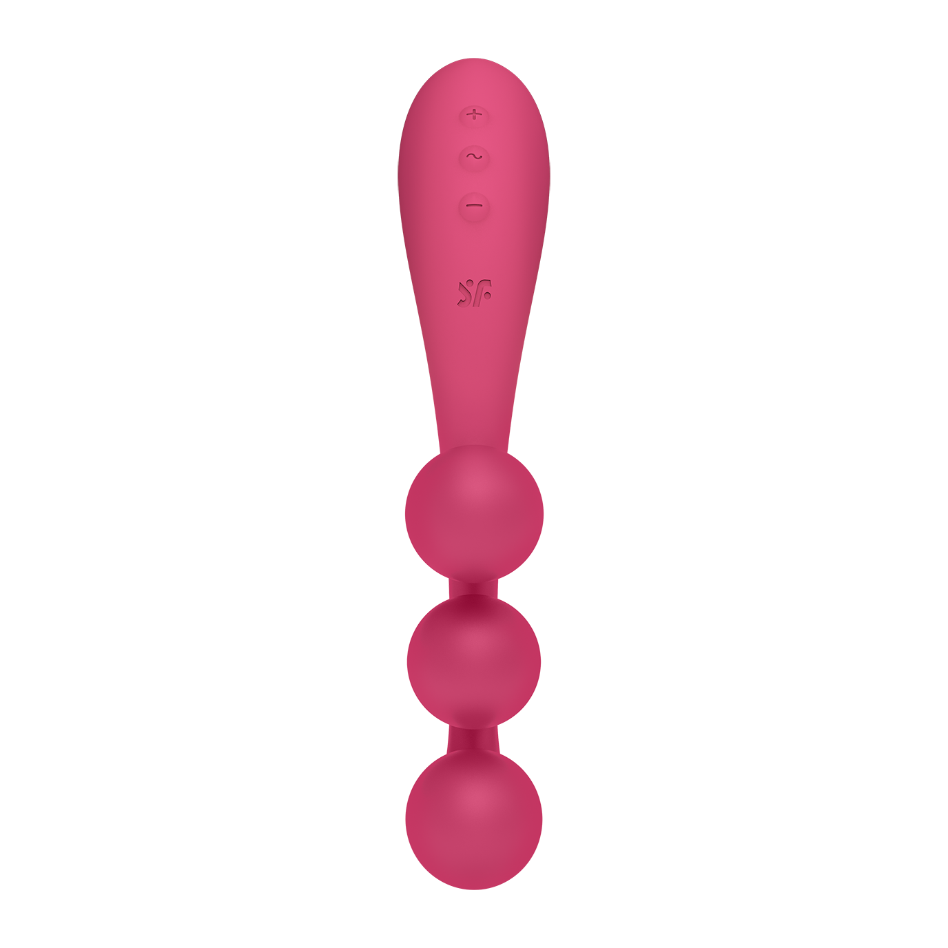 Satisfyer Tri Ball 1 Flexible Multi Vibe 8.8 Inch Rechargeable Silicone Vibrator - Red