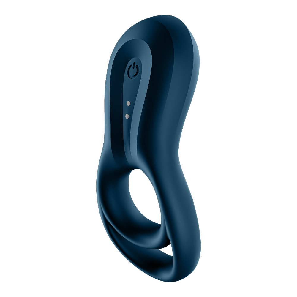 Satisfyer Epic Duo Vibrating Cock Ring with Connect App - Blue