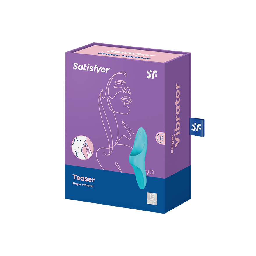 Satisfyer Teaser Rechargeable Silicone Finger Vibe – Light Blue