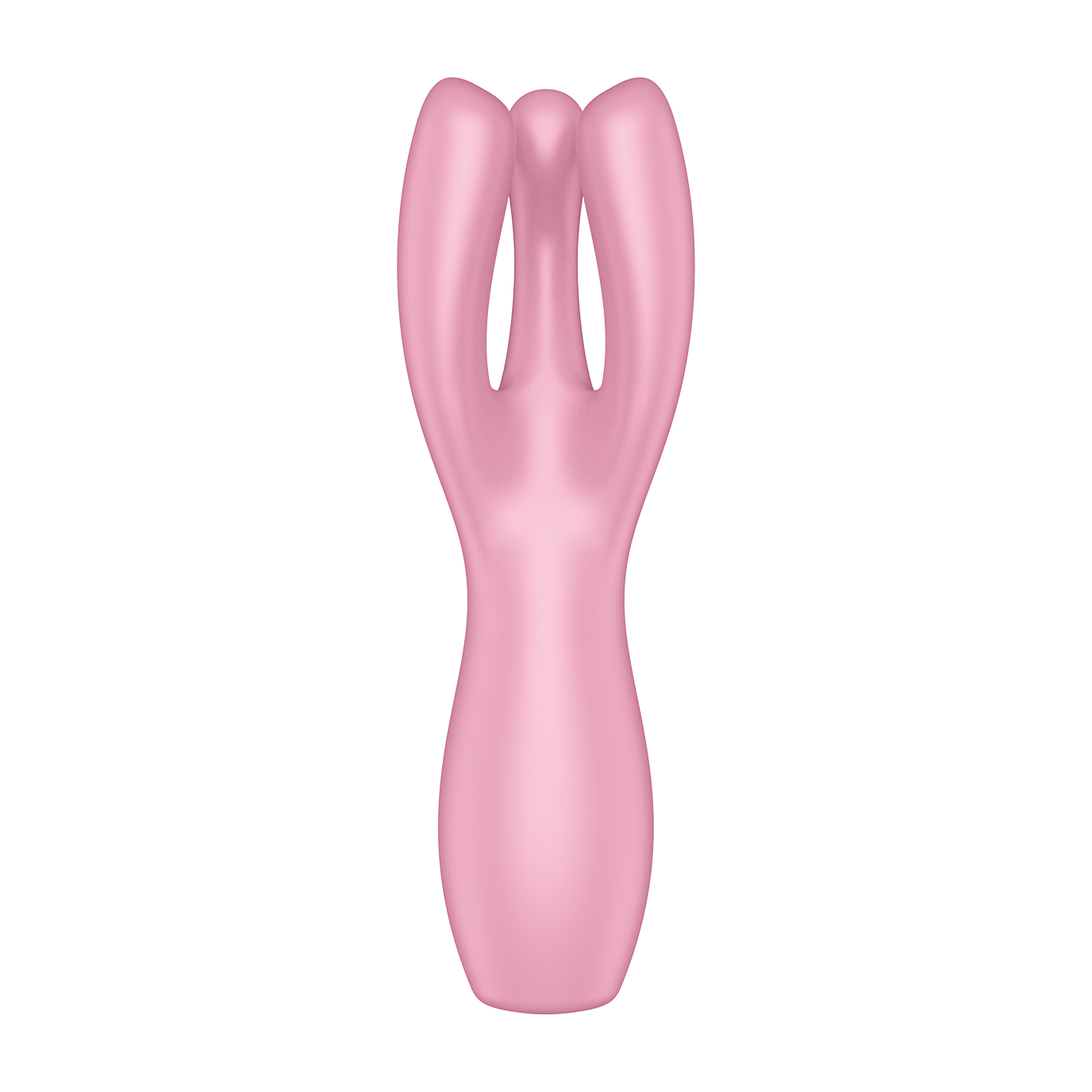 Satisfyer Threesome 3 Rechargeable Silicone Lay-On Vibrator - Pink