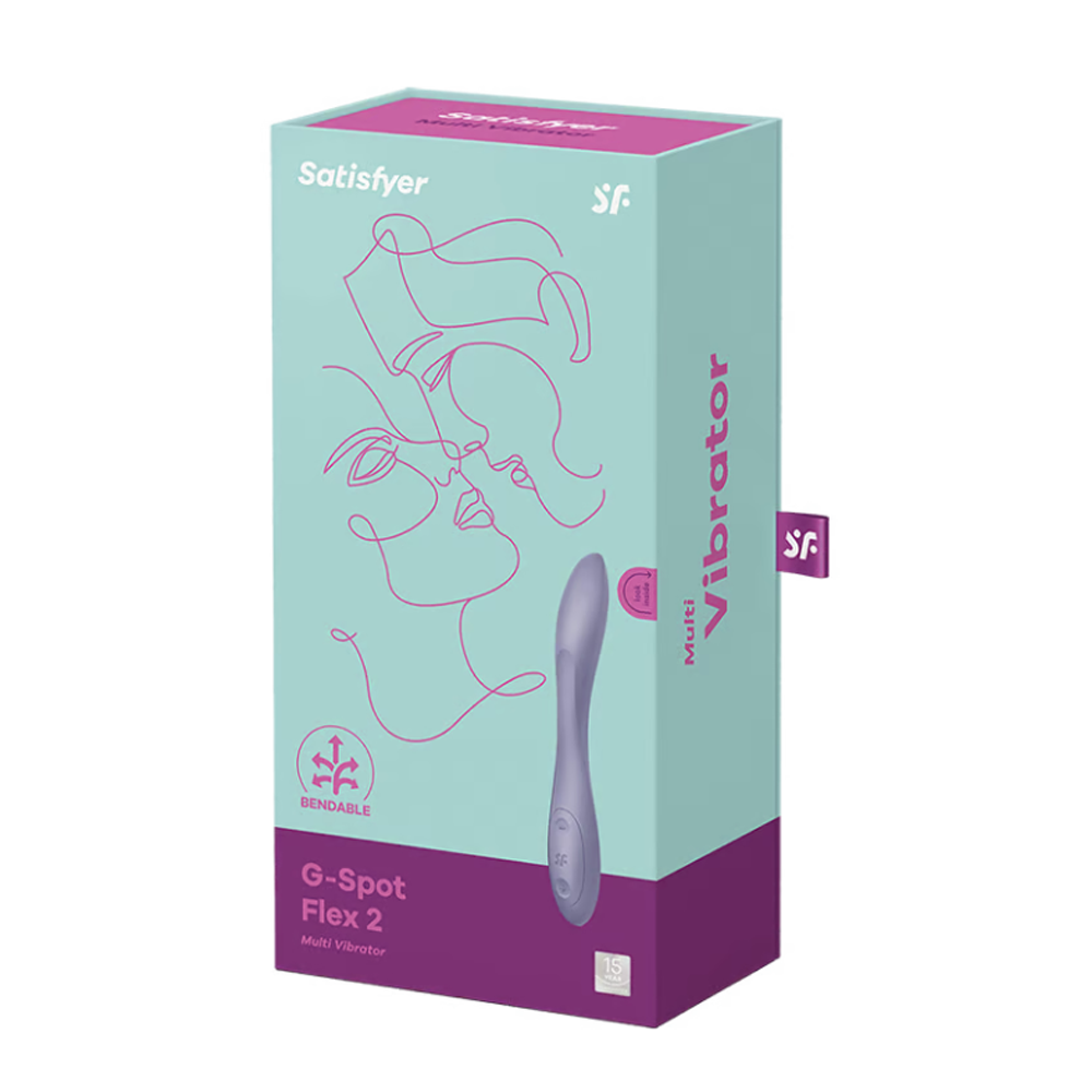 Satisfyer G-Spot Flex 2 Flexible Silicone G-Spot and Rabbit Vibrator - Dark Violet