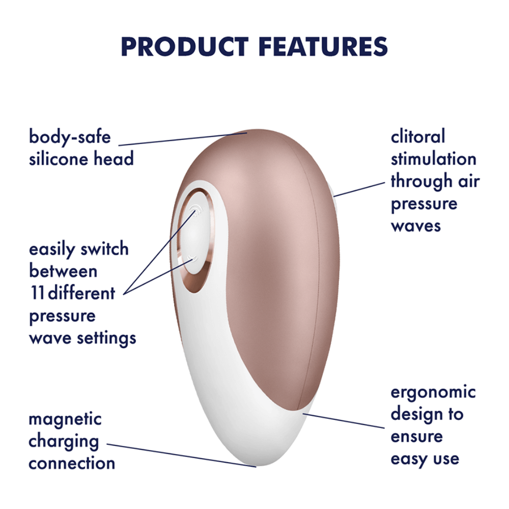 Satisfyer Deluxe Air Pulse Clitoral Stimulator - Rose Gold