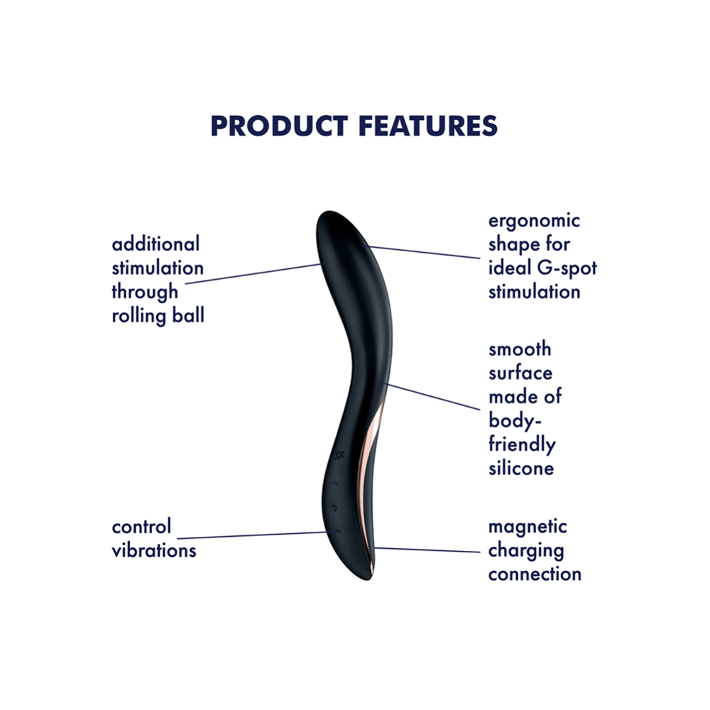 Satisfyer Rrrolling Explosion Rechargeable G-Spot Silicone Vibrator – Black
