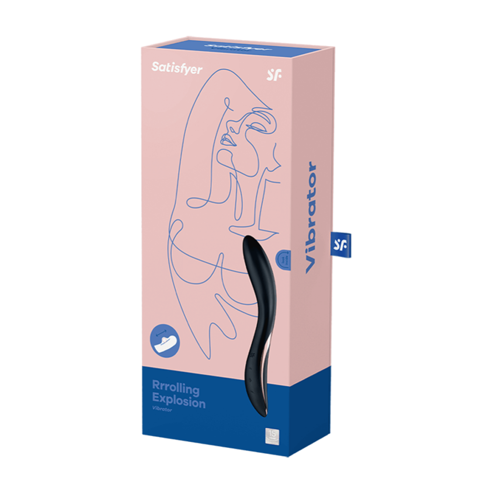 Satisfyer Rrrolling Explosion Rechargeable G-Spot Silicone Vibrator – Black