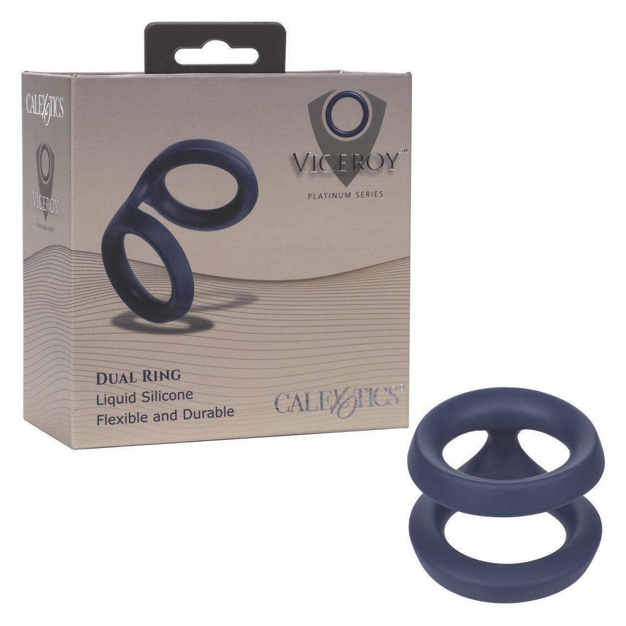Viceroy Dual Cock Ring - Blue