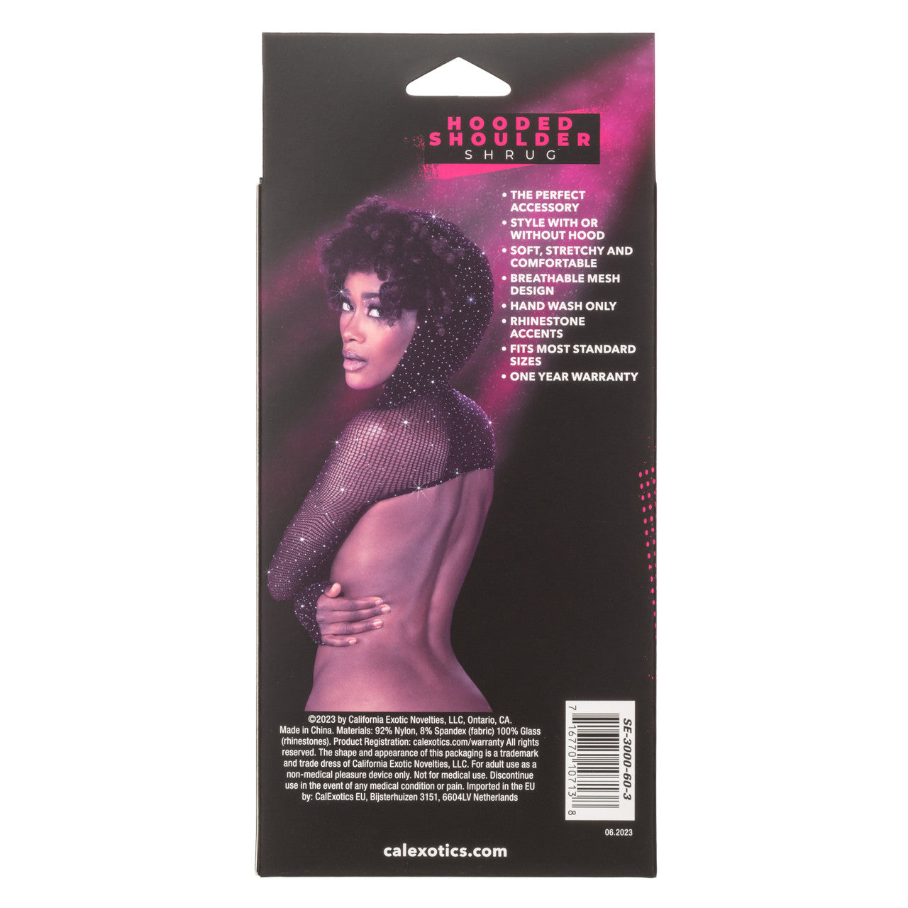 Radiance Hooded Shoulder Shrug - Black - Standard Size