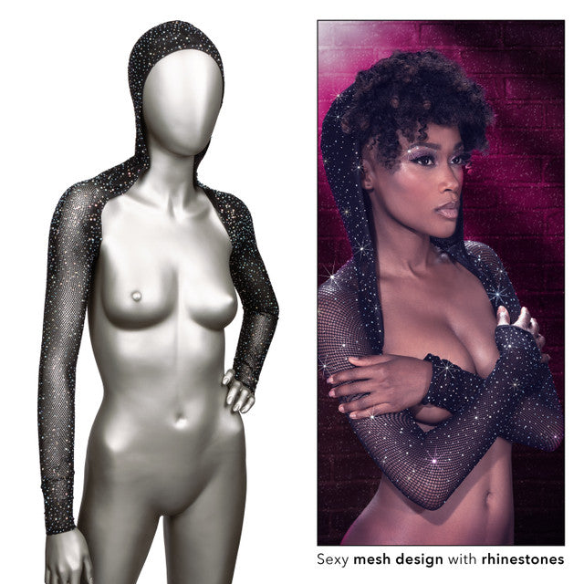 Radiance Hooded Shoulder Shrug - Black - Standard Size