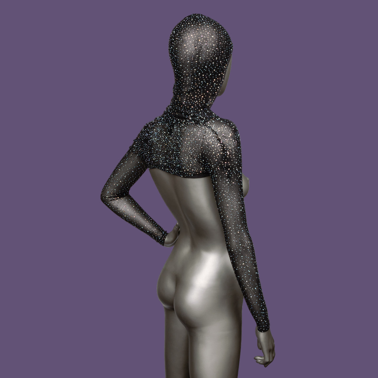 Radiance Hooded Shoulder Shrug - Black - Standard Size