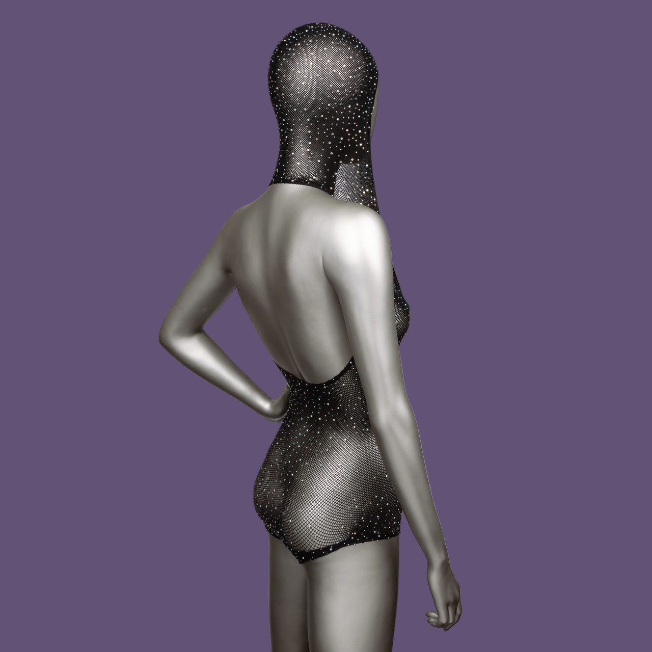 Radiance Hooded Deep-V Bodysuit - Black - Standard Size