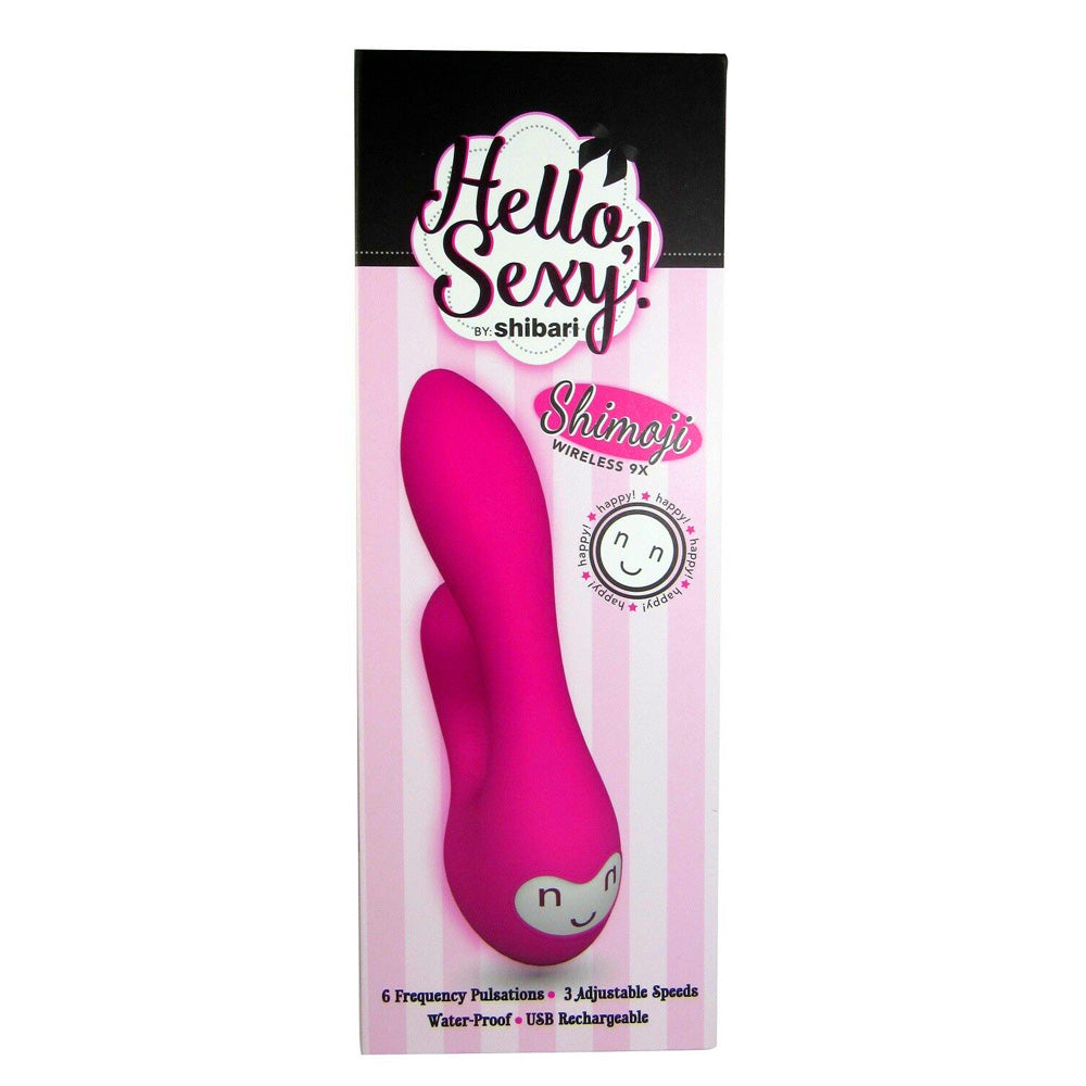 Shibari Hello Sexy Shimoji Rabbit Vibrator G-Spot Waterproof Silicone - Pink