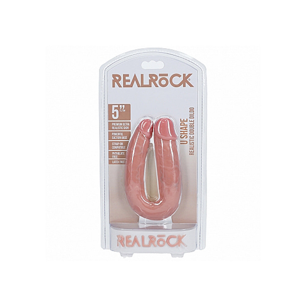 RealRock U Shape Double 5 Inch Realistic Dildo
